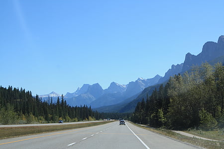 Rocky, Kanada, góry, drogi, Natura