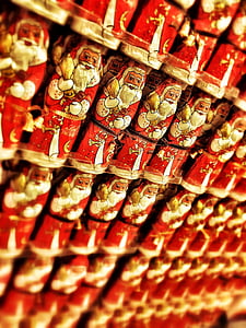 Noel Baba, Baba, dekorlar, raf, çikolata, Noel Baba, Noel