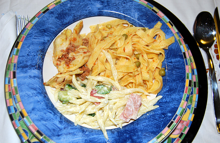 pasta, parabolen, italiensk, nudler, Tris, kjøkken, mat