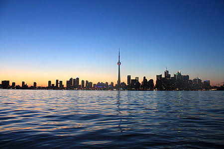 Торонто, Канада, горизонт, Архітектура, Сі-Ен Тауер, CN, вежа