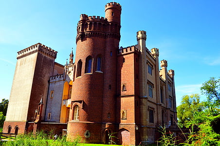 kórnik castle, castle, tower, the stones, building, old, architecture