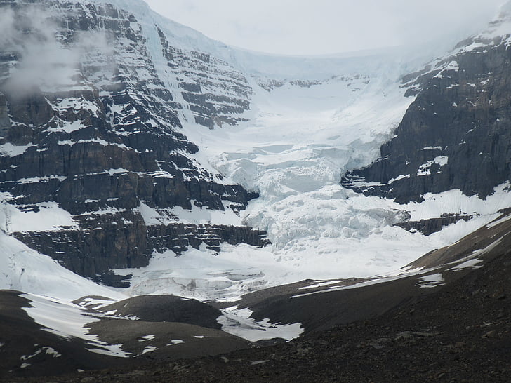 glaciar de, hielo, naturaleza, montañas, paisaje, Canadá, montaña