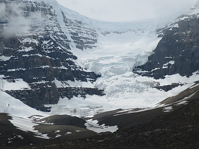 ธารน้ำแข็ง, น้ำแข็ง, ธรรมชาติ, ภูเขา, ภูมิทัศน์, แคนาดา, ภูเขา