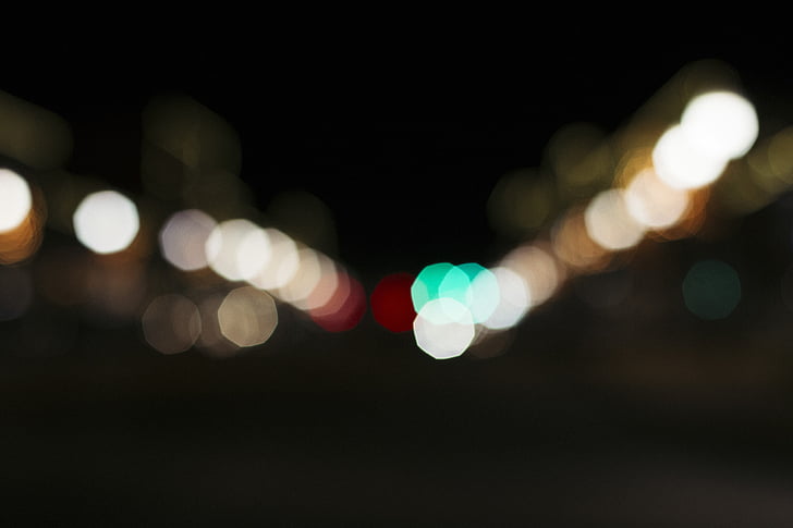 Hintergrund, Bokeh, Lichter der Stadt, unscharf gestellt, Fokus, Langzeitbelichtung, außerhalb des Fokus