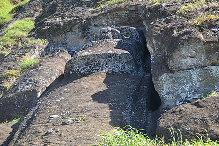rapa, Nui, Húsvét-sziget, moai, természet, rock - objektum, hegyi
