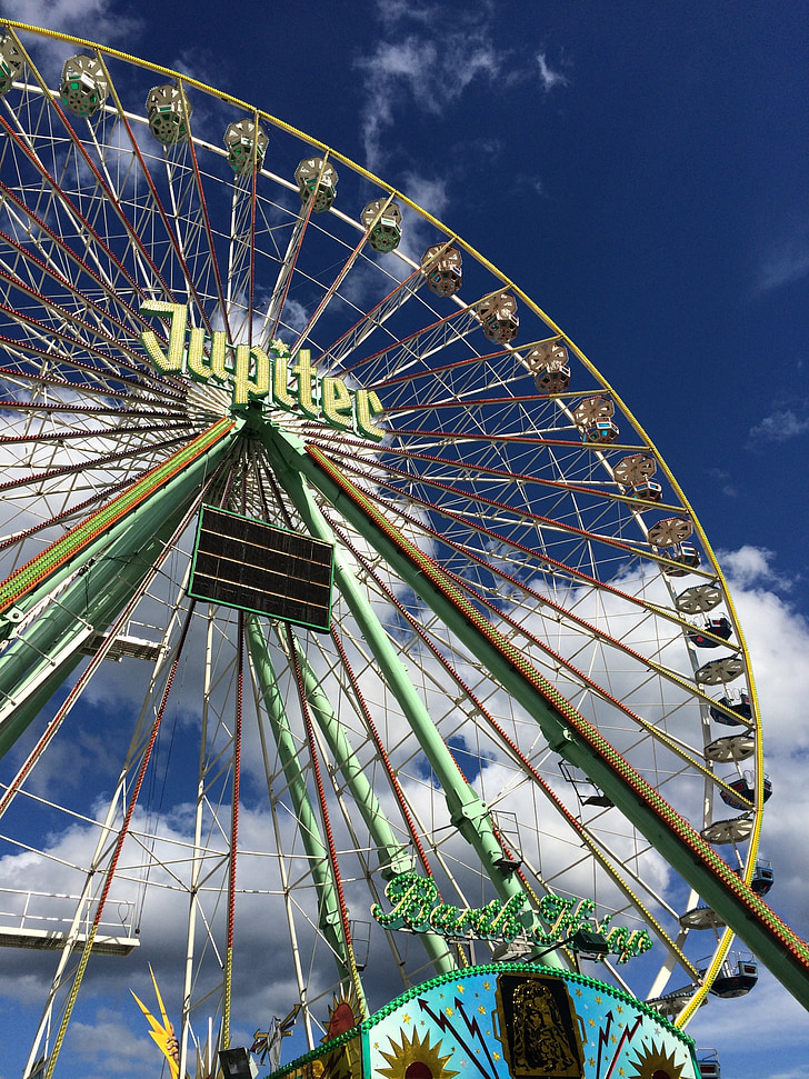 panoramsko kolo Wiener Riesenrad, zabavno, vožnja, pošteno, leto trg, prosti čas, Oktoberfest