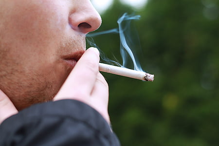 smoking, smoke, cigarette, man, lung cancer, smoking ban, benefit from