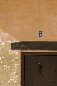durys, namas, sienos, kaimiško stiliaus, kaimo, rudos spalvos, senas