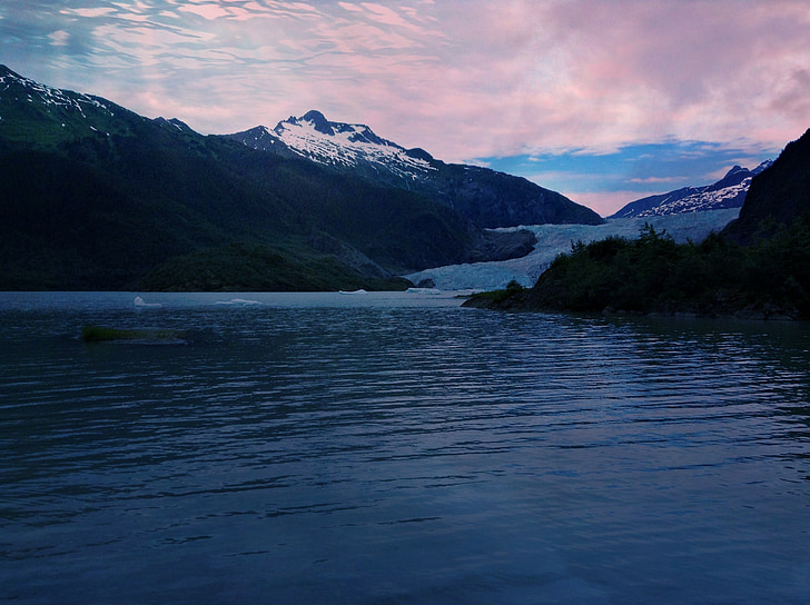 ledovec, Aljaška, Mendenhall, Juneau, LED, krajina, Příroda
