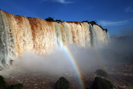 iguazu falls, waterfalls, brasil, water, south, america, landscape