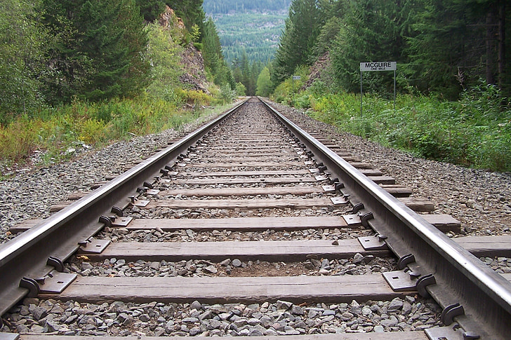 spoor, manier, spoorwegen, Railroad tracks, tracks, natuur, Canada