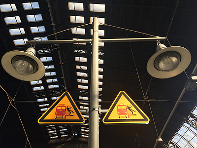 위험, 기차, 가, 지붕, 창, 경고, hbf
