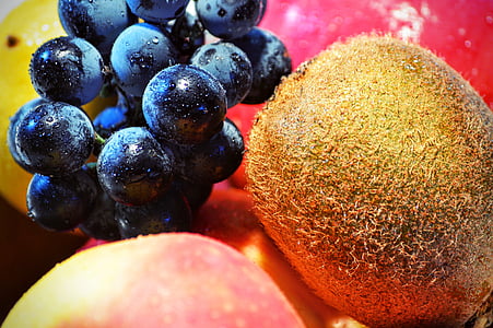 nho, Kiwi, trái cây, Apple, nguyên liệu, khỏe mạnh, Berry