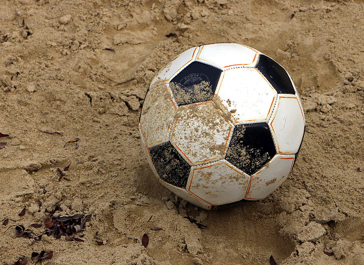 bola, pasir, bola olahraga, Lapangan tanah liat, olahraga, sepak bola, di luar