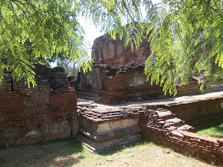 gamle, ruinerne, sten, sten, Sri lanka, Polonnaruwa, historie