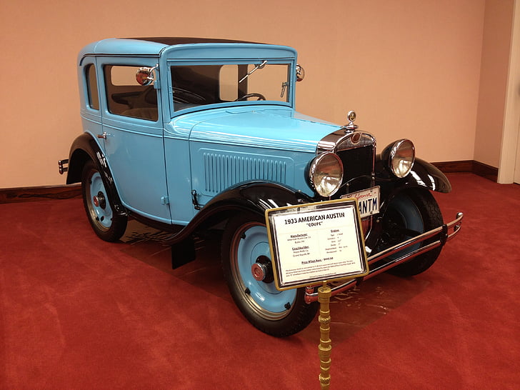 auto, old, blue