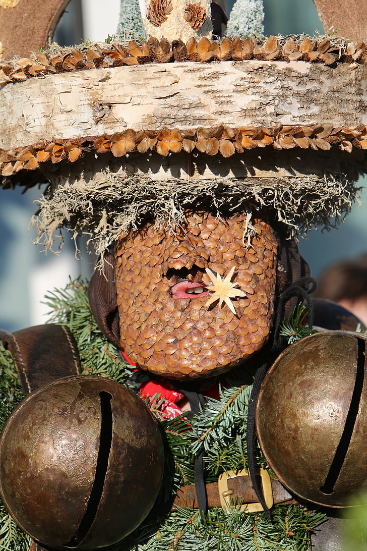 silvesterchlaus, mask, clamps, holzhut, appenzell, cultures, decoration