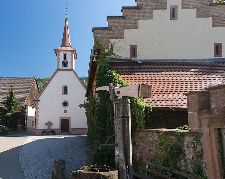 kapel van het kasteel, St georg, Gaisbach, Ortenaukreis, kerk, het platform
