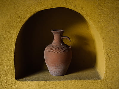 bacač, keramika, ručni rad, tradicionalni, keramika, berba, retro