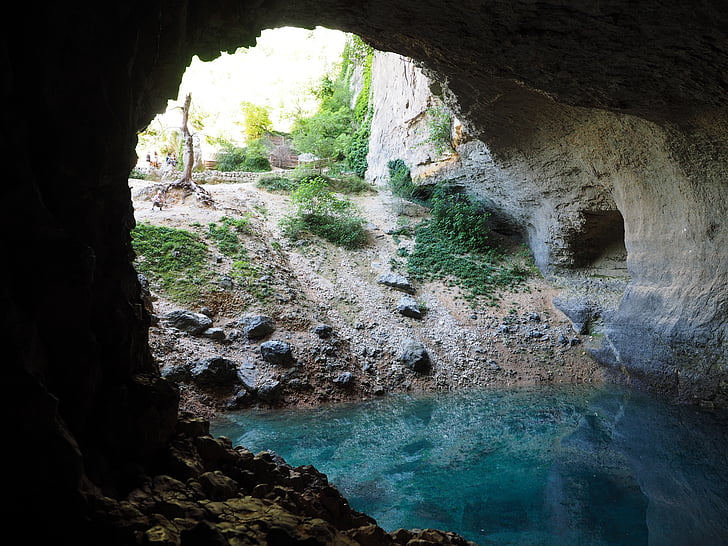 Fonte de la sorgue, fonte, primavera, Grotta dell'acqua, Grotta, fiume, sorgente della sorgue