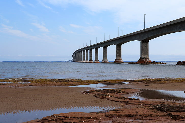 Confederation bridge, Pei, Canada, brug, Atlantische, Toerisme, kust