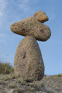 sten, balans, Steinmann, stabilitet, naturen