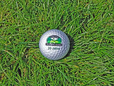 топка за голф, голф, топка, Ръш, трева, за, игра на голф