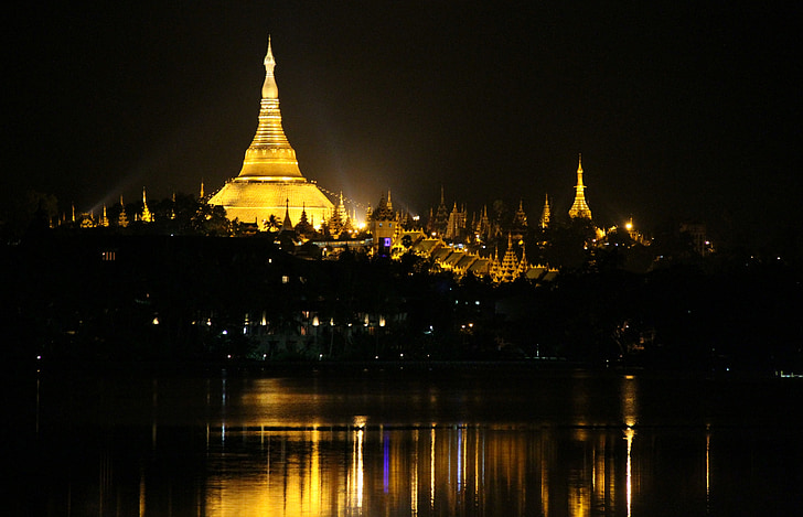 Pagoda, schwedaggon, Burma, buddhismen, Myanmar, Asia, stupa