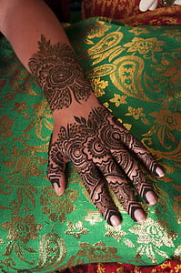 vzory Mehndi, Henna, nevesta, dizajn, Indický, Mehndi, tetovanie
