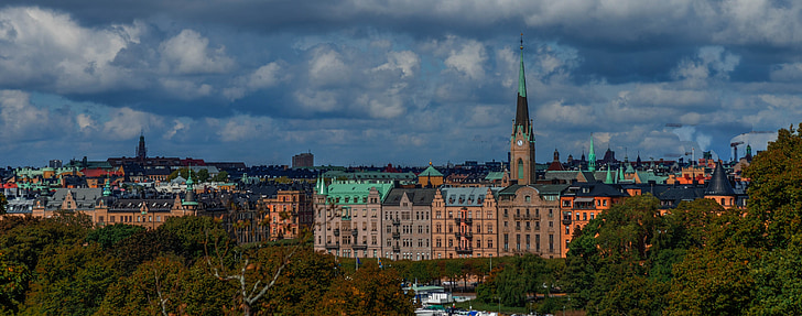 Sztokholm, Szwecja, Architektura, Miasto, Europy, punkt orientacyjny, gród