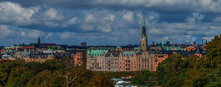 Stokholmas, Švedija, Architektūra, Miestas, Europoje, orientyras, miesto peizažas