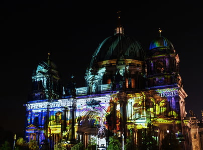 festival of lights, berlin cathedral, berlin, capital, germany, landmark, building