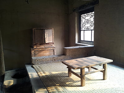 마, 룸, 가구, 테이블, 오래 된, 역사적인, 중국