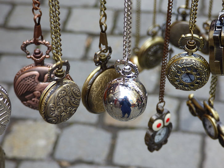 hodinky, hodinky, ozdoby, šperky, Ornament, řetěz, zlato
