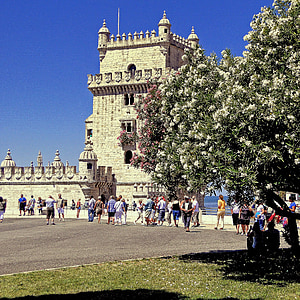 tour de Belém, Belem, Lisbonne, le fleuve Tage, style, architecture, tours