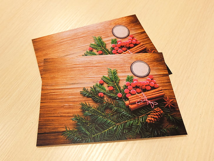 postcard, new year's eve, christmas, 2017, design, congratulation, christmas tree