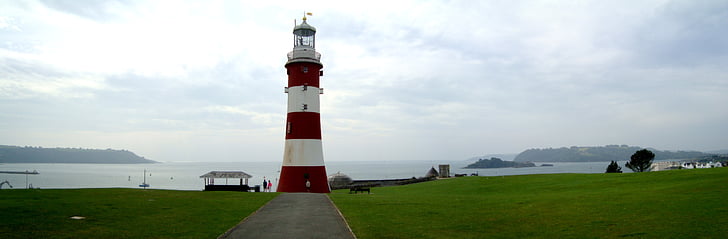 lighthouse, sea, sky, landscape, direction, beacon, nature