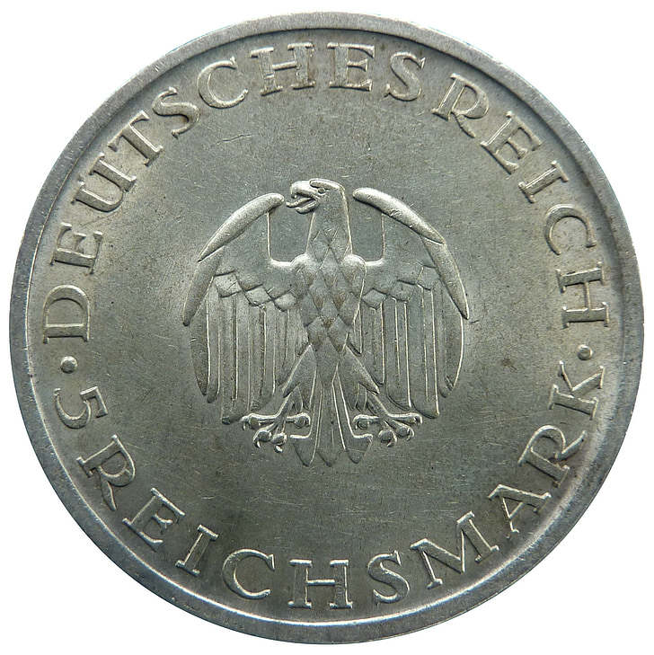 reichsmark, lessing, weimar republic, coin, money, numismatics, currency