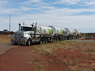 caminhão, vagão-cisterna, Uluru, ayersrock, Austrália, Outback, paisagem