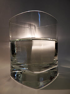 vidrio, agua, bebida, sed, reflexión