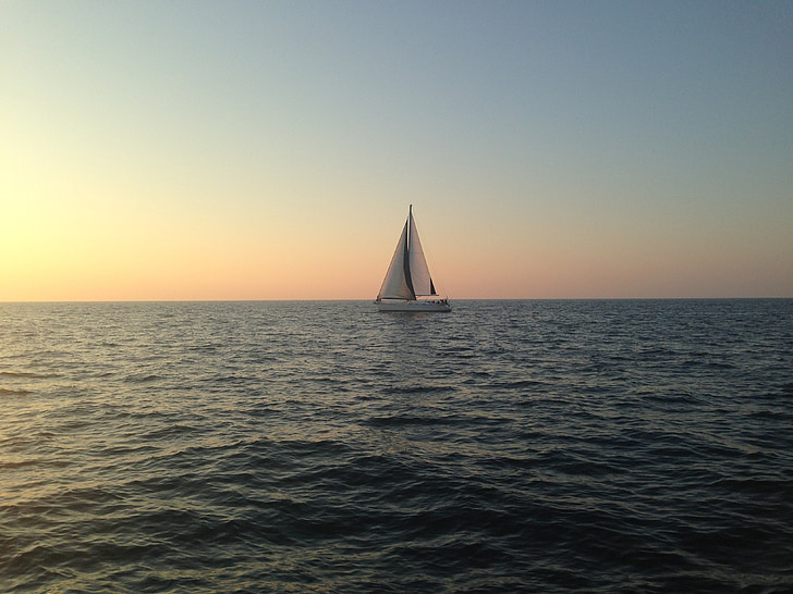 Вітрильник, море, човен, води, океан, подорожі, літо