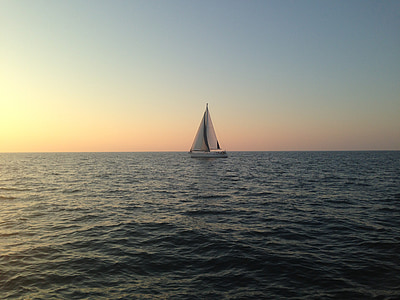 veleiro, mar, barco, água, oceano, viagens, Verão