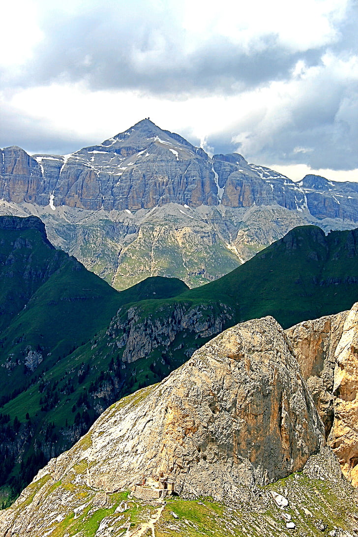 pegunungan, musim panas, Dolomites, pemandangan, Gunung