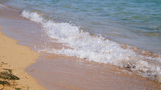 sea, wave, beach, foam, sand, black sea