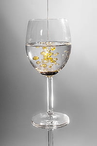 verre, verre cristal, boisson, huile, liquide, goutte à goutte, eau