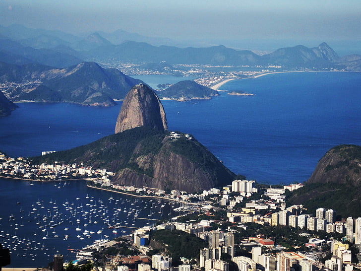 Sugarloaf, názory corcovado, Rio, Botafogo, ohromující, orientační bod, Příroda