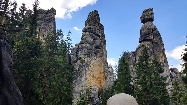 Adrspach, sziklák, Cseh Köztársaság, természet, rock, sziklafal, polgármester