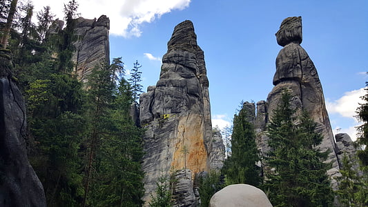 adrspach, 岩, チェコ共和国, 自然, ロック, 岩の壁, 市長