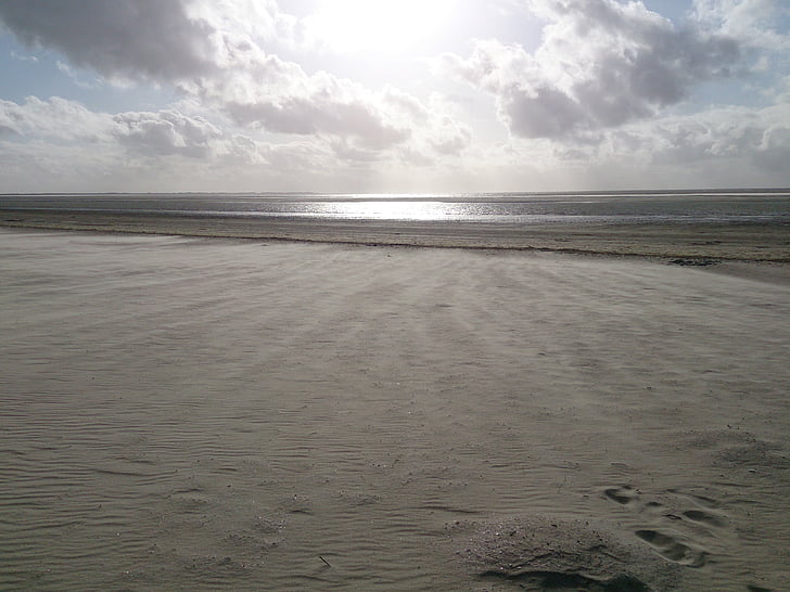 Playa, arena, viento, mar