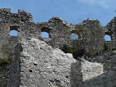 Руина, Замок, окно, камни, прошедших, Эренберг, камень